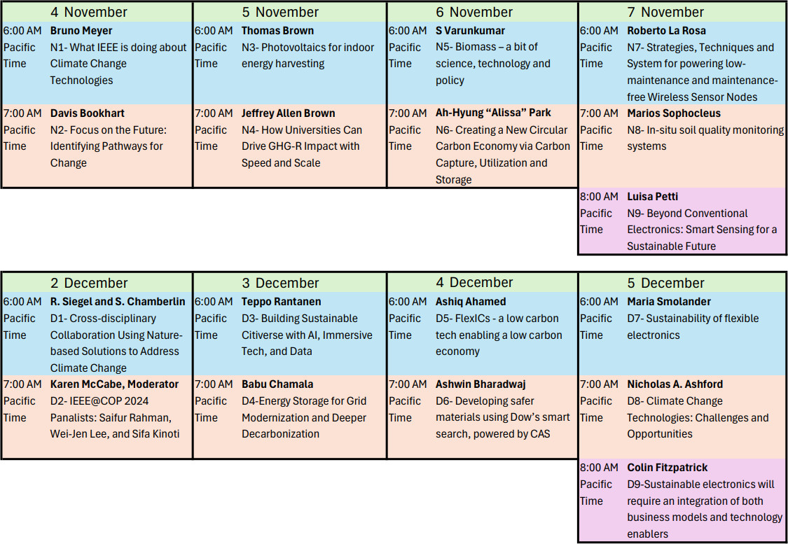 2024 IEEE OFCCT program at a glance